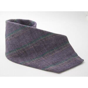 Vintage Men Evan Picone 100% Linen Stripe Neck Tie (NT18)